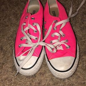 Neon pink converse!